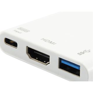 Equip 133461 USB Typ C zu HDMI Buchse USB A Buchse PD Adapter
