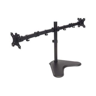 Manhattan Standfuss mit Monitorarm fuer 2 Monitore schwarz