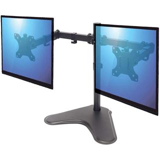 Manhattan Standfuss mit Monitorarm fuer 2 Monitore schwarz