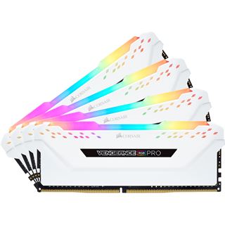 32GB Corsair Vengeance RGB PRO wei&szlig; DDR4-2666 DIMM CL16 Quad Kit