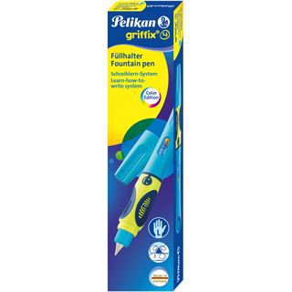 Pelikan griffix Füllhalter Neon Fresh Blue, für