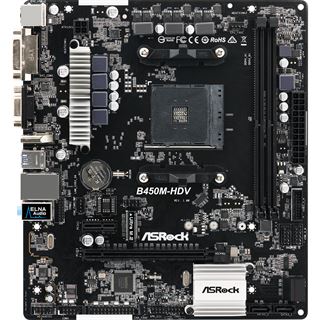 ASRock B450M-HDV AMD B450 So.AM4 Dual Channel DDR4 mATX Retail