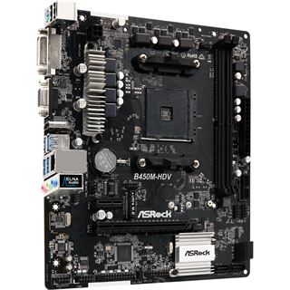 ASRock B450M-HDV AMD B450 So.AM4 Dual Channel DDR4 mATX Retail