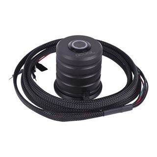 Alphacool Powerbutton mit Taster 19mm blau beleuchtet - Deep Black