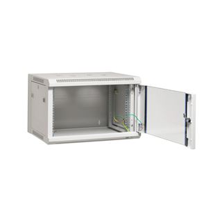 EFB 19" Wandgehäuse Flat Pack 9HE, Tiefe 450 mm, RAL7035