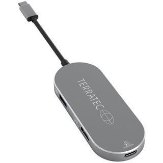 TERRATEC Aluminium USB Type-C Adapter mit USB-C PD HDMI 2x USB 3.0