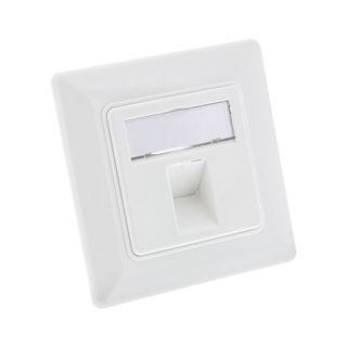 InLine Rahmenset f&uuml;r 1x RJ45 Bu/LSA Einsatz, Keystone SNAP-In,