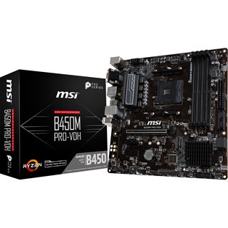 MSI B450M Pro-VDH AMD B450 So.AM4 Dual Channel DDR4 mATX Retail