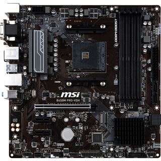 MSI B450M Pro-VDH AMD B450 So.AM4 Dual Channel DDR4 mATX Retail