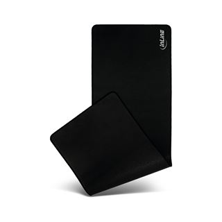 InLine Maus-Pad XL Schreibtischunterlage, schwarz, 900x400x2mm