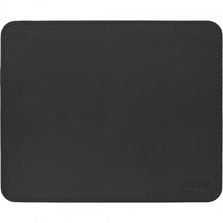 InLine Maus-Pad Premium Kunstleder, schwarz, 255x220x3mm