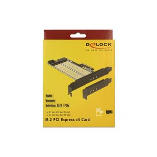 Delock PCIe-Card x4 > M2 KeyB + NVMe M.2 KeyM LowProfile