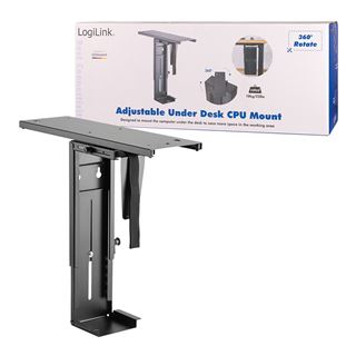 LogiLink CPU-Halter, aus Metall, dreh- & ausziehbar, schwarz