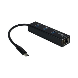 Inter-Tech Adapter IT-410 USB Type C - USB HUB/ Gbit LAN