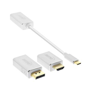 InLine USB Display Konverter Set 6-in-1, USB Typ-C Stecker zu