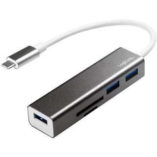 LogiLink USB-C 3-port HUB mit Kartenleser