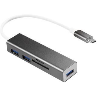 LogiLink USB-C 3-port HUB mit Kartenleser