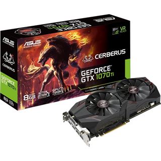 8GB Asus GeForce GTX 1070 Ti Cerberus Aktiv PCIe 3.0 x16 1xDVI /