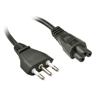 Lindy Italienisches Netzkabel für Notebooks, 2m IEC-320 C5
