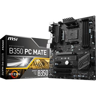 MSI B350 PC MATE AMD B350 So.AM4 Dual Channel DDR4 ATX, Bulk-Artikel