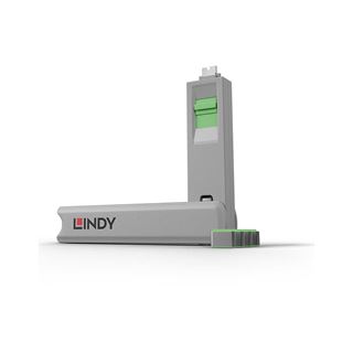 Lindy USB Typ C Port Schloss gr&uuml;n