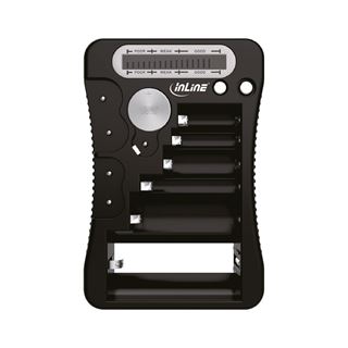 InLine Batterie-Tester mit LCD-Anzeige, f&uuml;r Rund- und