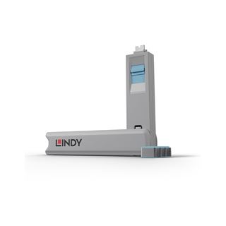 Lindy USB Typ c Port Schloss blau