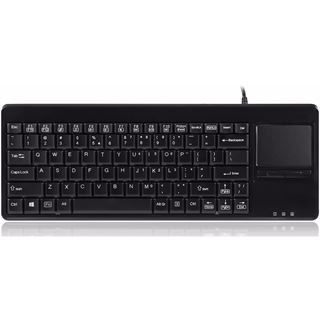 Perixx Tastatur, PERIBOARD-515 H Plus, Touchpad, 2x extra USB-Hubs,