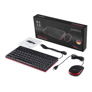 Perixx Periduo 212 Deutsch USB schwarz/rot