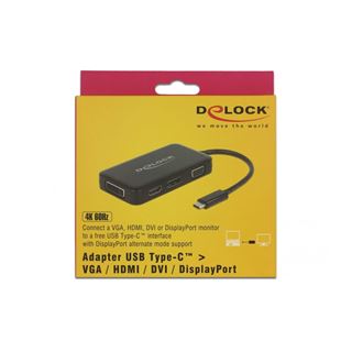 Delock Adapter USB Type-C Stecker > VGA / HDMI /DVI/ DisplayPort