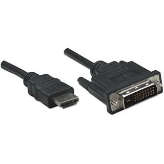 (&euro;7,90*/1m) 1.00m Manhattan HDMI Adapterkabel HDMI-Stecker auf