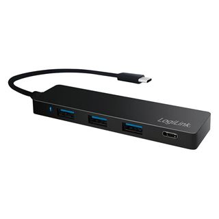 LogiLink USB 3.1 HUB 3+1-port Type-C schwarz