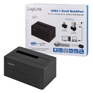 LogiLink USB 3.1 Quickport f&uuml;r 2,5" + 3,5" SATA HDD/SSD