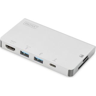 Digitus Dockingstation USB3.0/C 6Port Travel Dock 4K silber