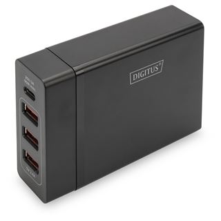 Digitus Ladeadapter 4Port USB3.0-C/USB-A Adapter 72W schwarz