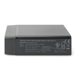 Digitus Ladeadapter 4Port USB3.0-C/USB-A Adapter 72W schwarz