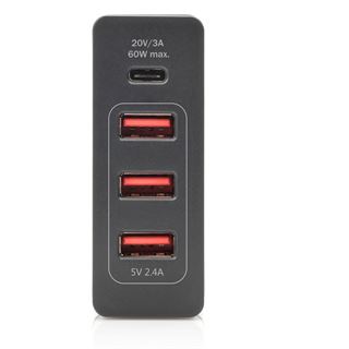 Digitus Ladeadapter 4Port USB3.0-C/USB-A Adapter 72W schwarz