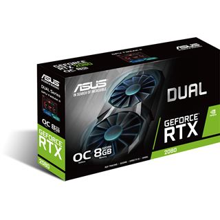8GB Asus GeForce RTX 2080 Dual OC Aktiv PCIe 3.0 x16 (Retail)