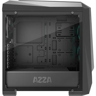 Azza Chroma 410B mit Sichtfenster Midi Tower ohne Netzteil schwarz