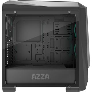 Azza Chroma 410B mit Sichtfenster Midi Tower ohne Netzteil schwarz