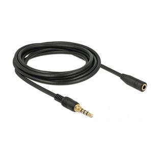 Delock Verlängerung Klinke 3.5mm 4Pin St > Bu 3.0m schwarz