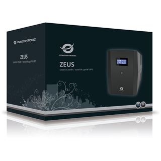 Conceptronic ZEUS 1200VA 720W USV, IEC + Schutzkontakt