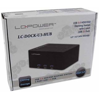 LC-Power LC-DOCK-U3-HUB USB3.0 Dual Bay Docking/4xHUB USB3.0 retail