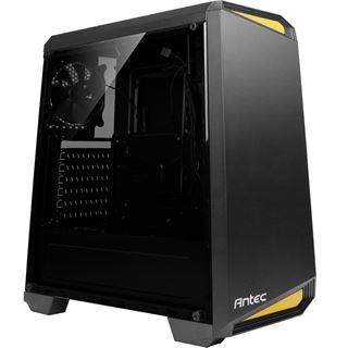 Antec NX100 mit Sichtfenster Midi Tower ohne Netzteil schwarz/gelb