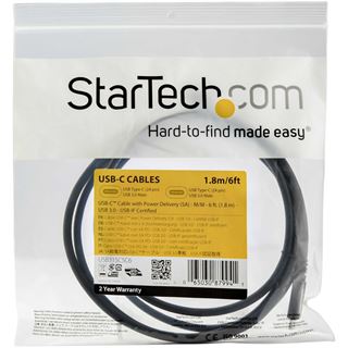 STARTECH USB-C auf USB-C Kabel mit 5A Power Delivery - St/St - 1,8m -