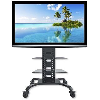 Techly TV LED/LCD Wagen f. LCD LED TV 37"-70" mit 2 Ablagen