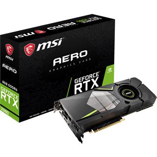 8GB MSI GeForce RTX 2080 AERO 8G Aktiv PCIe 3.0 x16 (Retail)