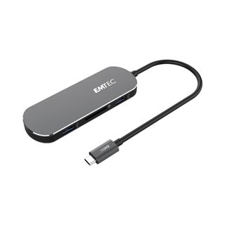 EMTEC USB-Type-C Hub T650C inkl. SD card reader 3 x USB-A 3.0, USB-C,