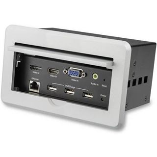 Startech Konferenztisch Tischanschlussfeld für Audio und Video 4K