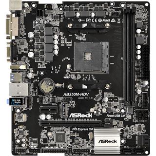 ASRock AB350M-HDV Rev.3.0 AMD B350 So.AM4 Dual Channel DDR4 mATX
